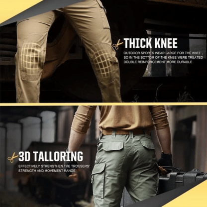 LA Police Gear - Pantalones tácticos impermeables para hombre con pretina elástica | Pantalones tácticos EDC de senderismo resistentes al agua, ligeros y duraderos para hombre